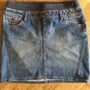 Maternity Denim Mini Skirt